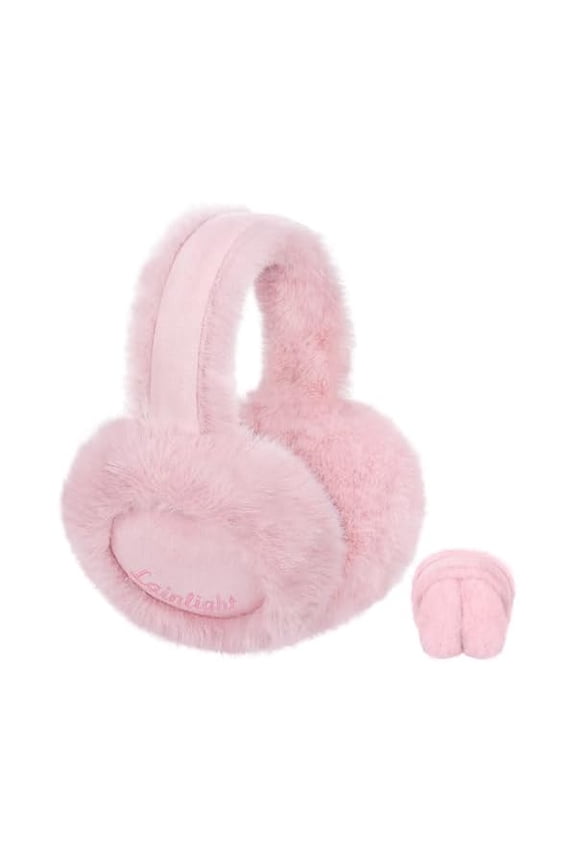Ear Muffs for Winter Women Faux Fur Warm Earmuffs Foldable Cute Fuzzy Ear Warmers