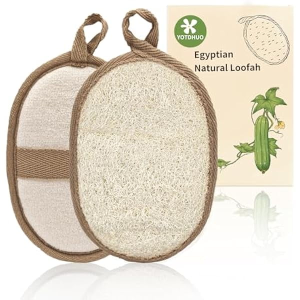 Fu997 Egyptian Loofah Exfoliating Body Scrubber,Made with Real Natural ...