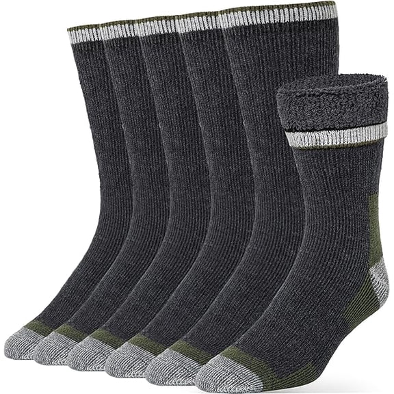Fu997 Merino Wool Hiking Socks Thermal Warm Crew Winter Boot Sock For Men & Women 3 Pairs