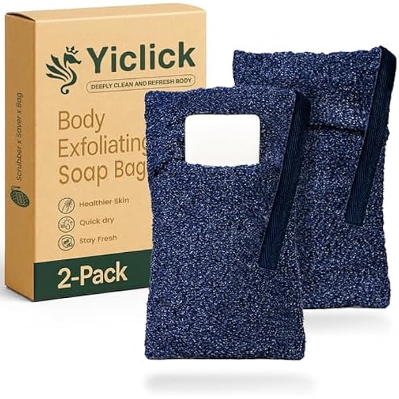 Fu997 Soap Savers for Bar Soap, Soap Bags for Soap Bars, Exfoliating Mesh Loofah Pouch, Bar Soap Holder for Shower Bath, Soap Mesh Net Sock, Body Scrubber, Soap Loofah Sponge for Bathing & Scrubbing