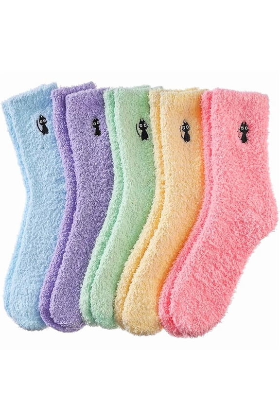 Womens Super Soft Fuzzy Cozy Home Sleeping Socks Microfiber Winter Warm Slipper Socks