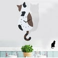 FuChenYu Classroom Clock Manipulative Cartoon Cute Cat Wall Clock Home