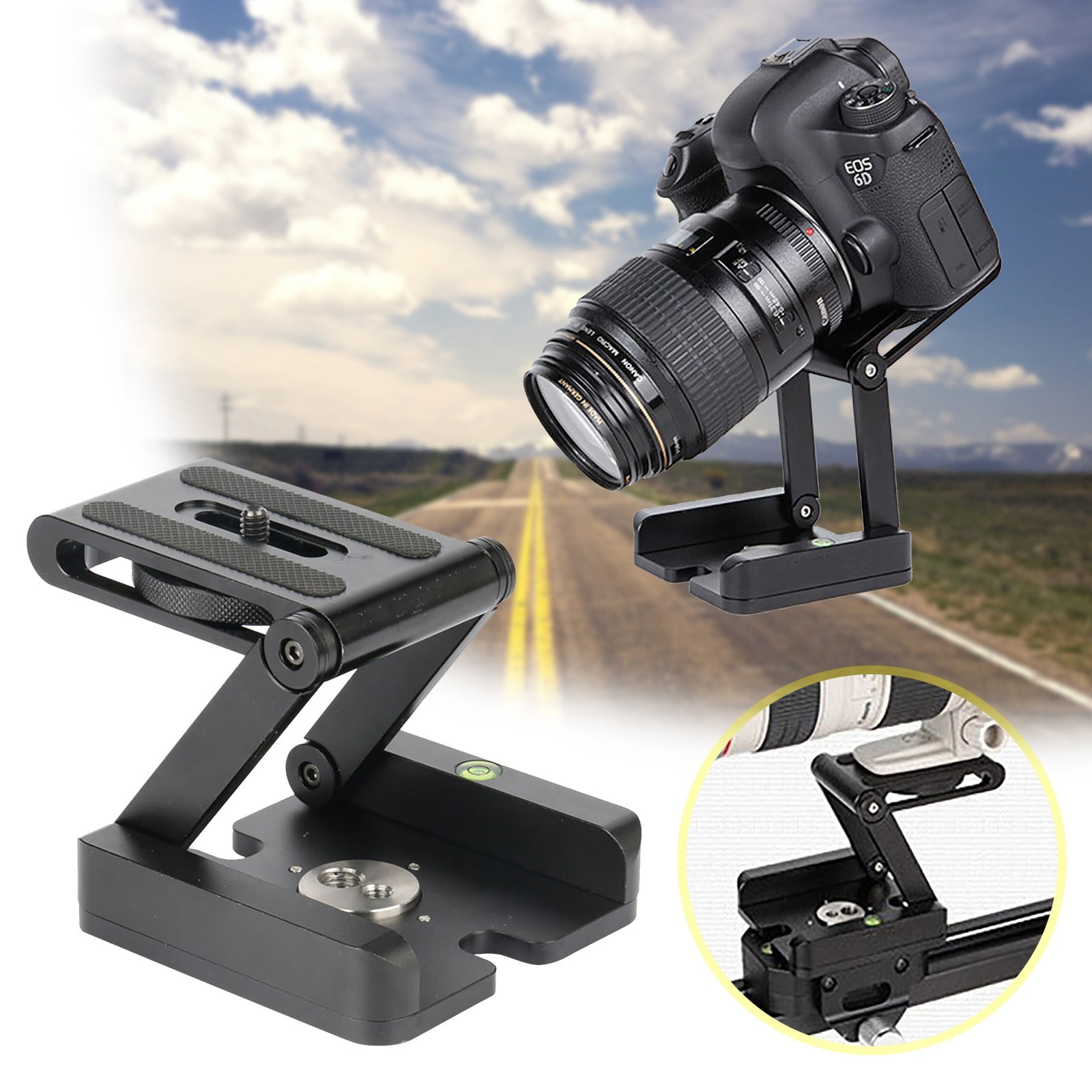 FuChenYu Light Stand Photography Aluminum Alloy Folding Z Tilt Head