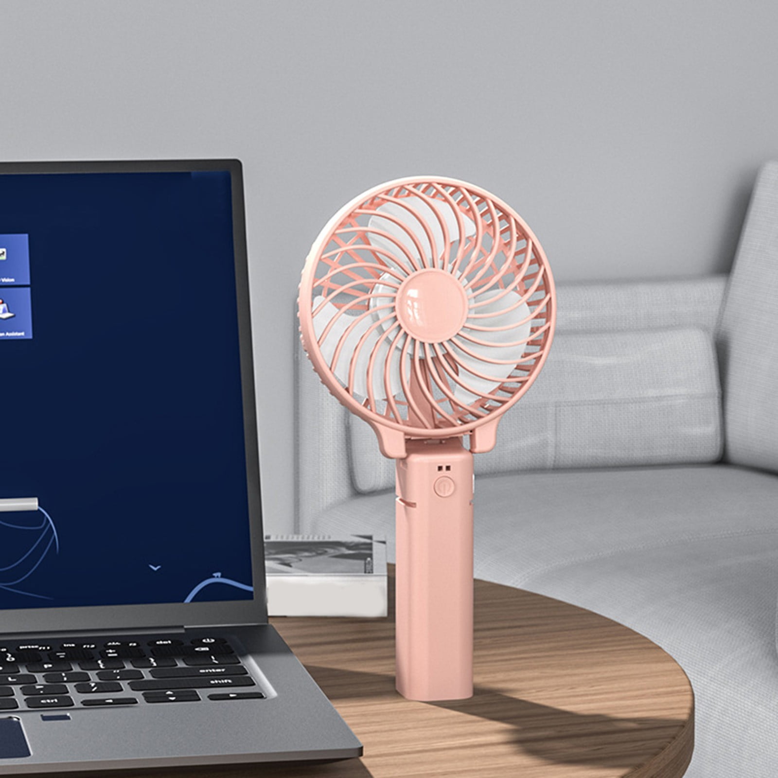 FuChenYu Loud Fans for Sleeping Handheld Fan Folding Large Wind Desktop