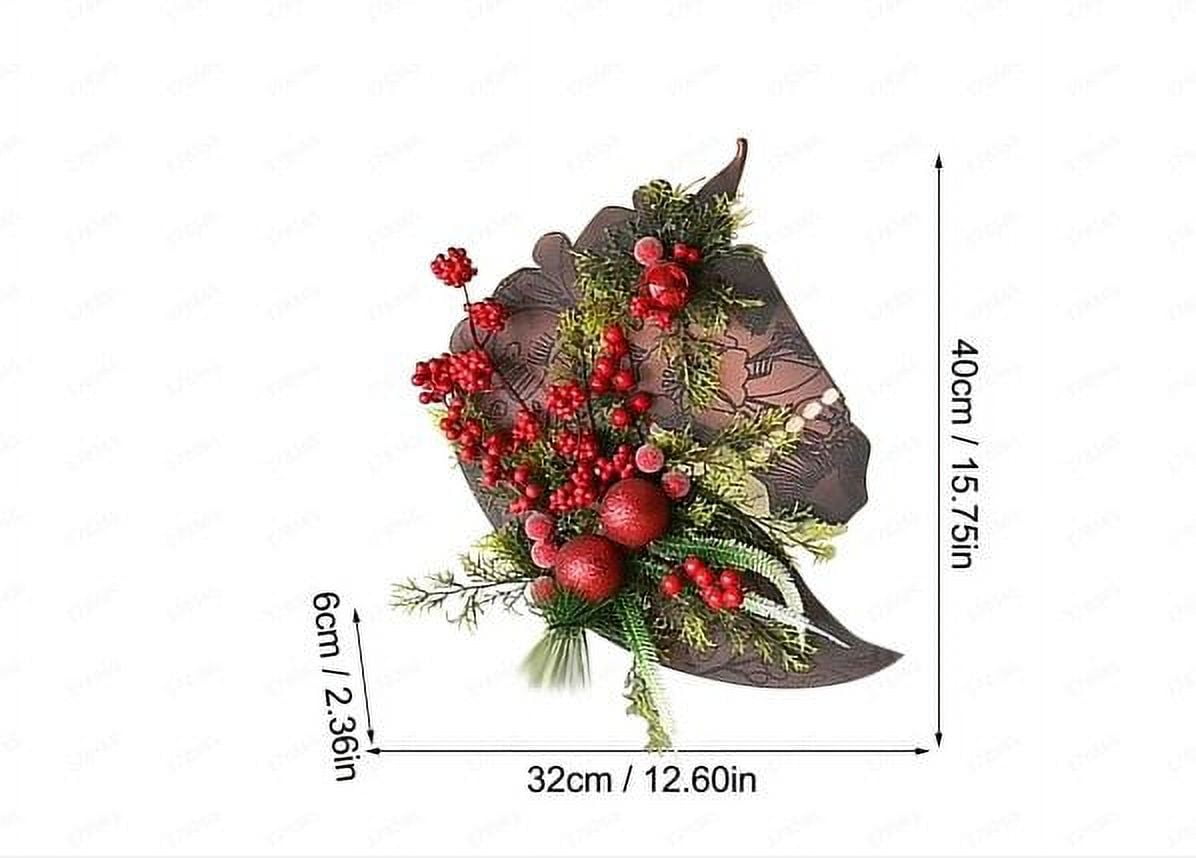 FuChenYu Mini for Windows Horse Head Wreath Christmas Wreath Dressage