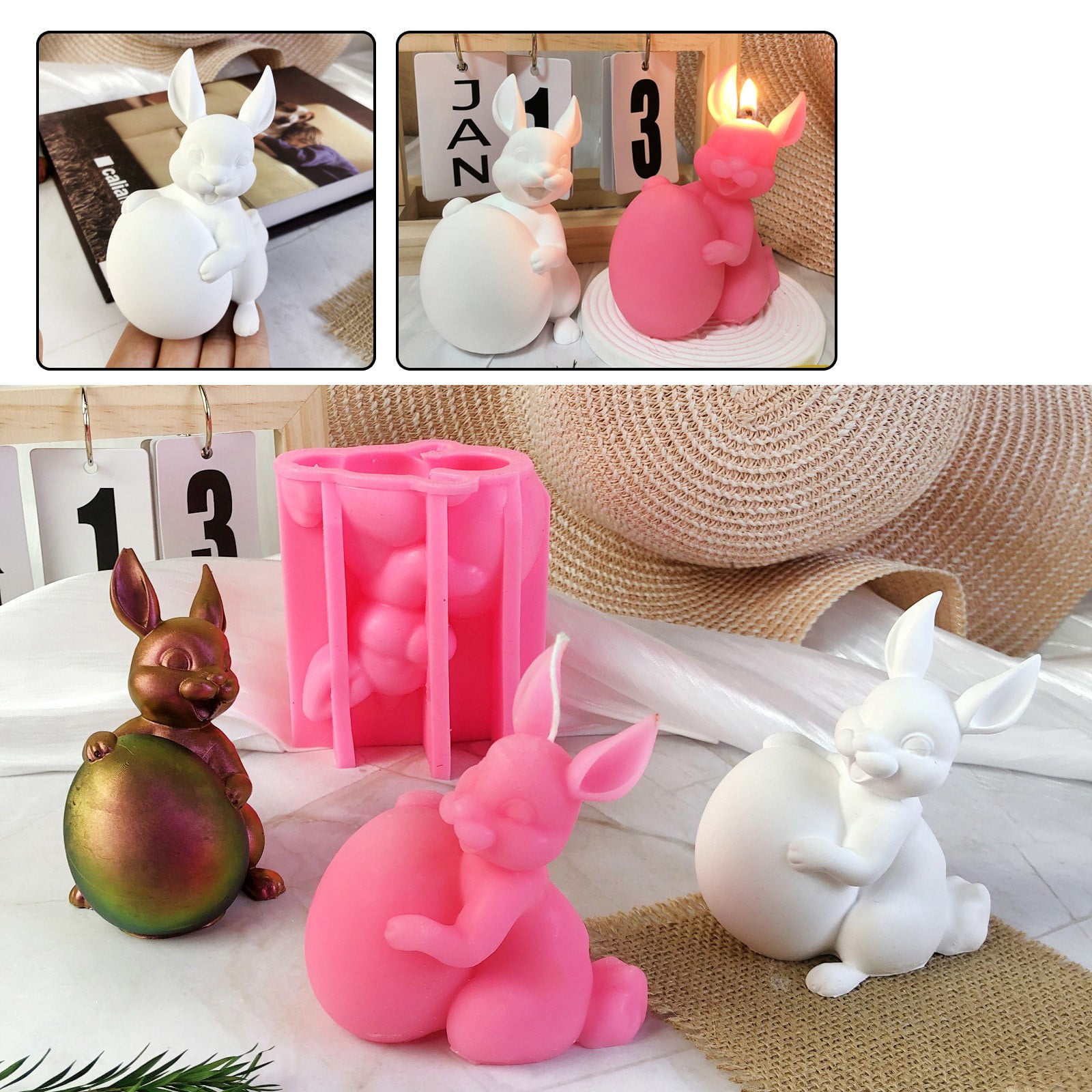 FuChenYu Resin Kits And for Adults Easter Silicone Mould Easter Rabbit