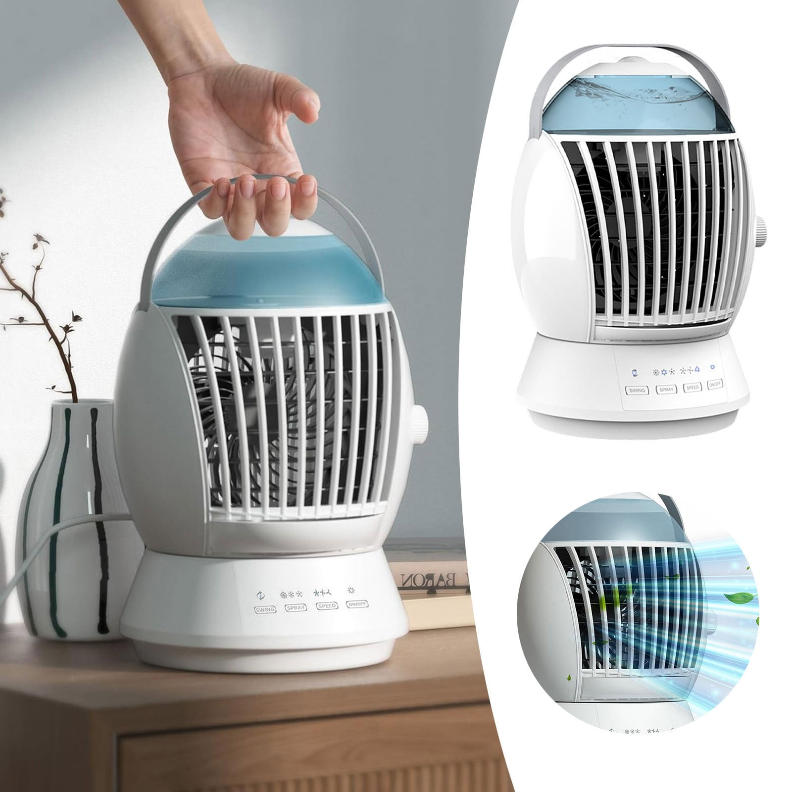 FuChenYu Tabletop Fan Mini Portable USB Air Cooler Fan With Small Water