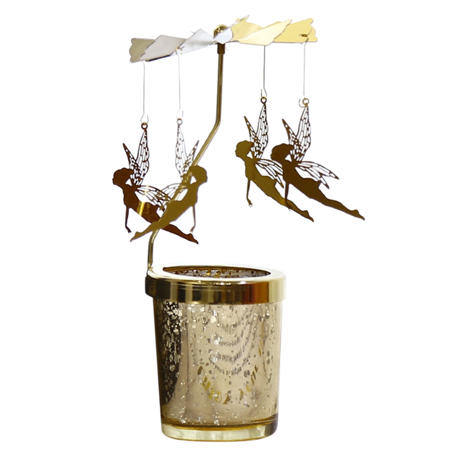 FuChenYu Unity Candle Holder Light Heat Rotating Candle Holder Glass