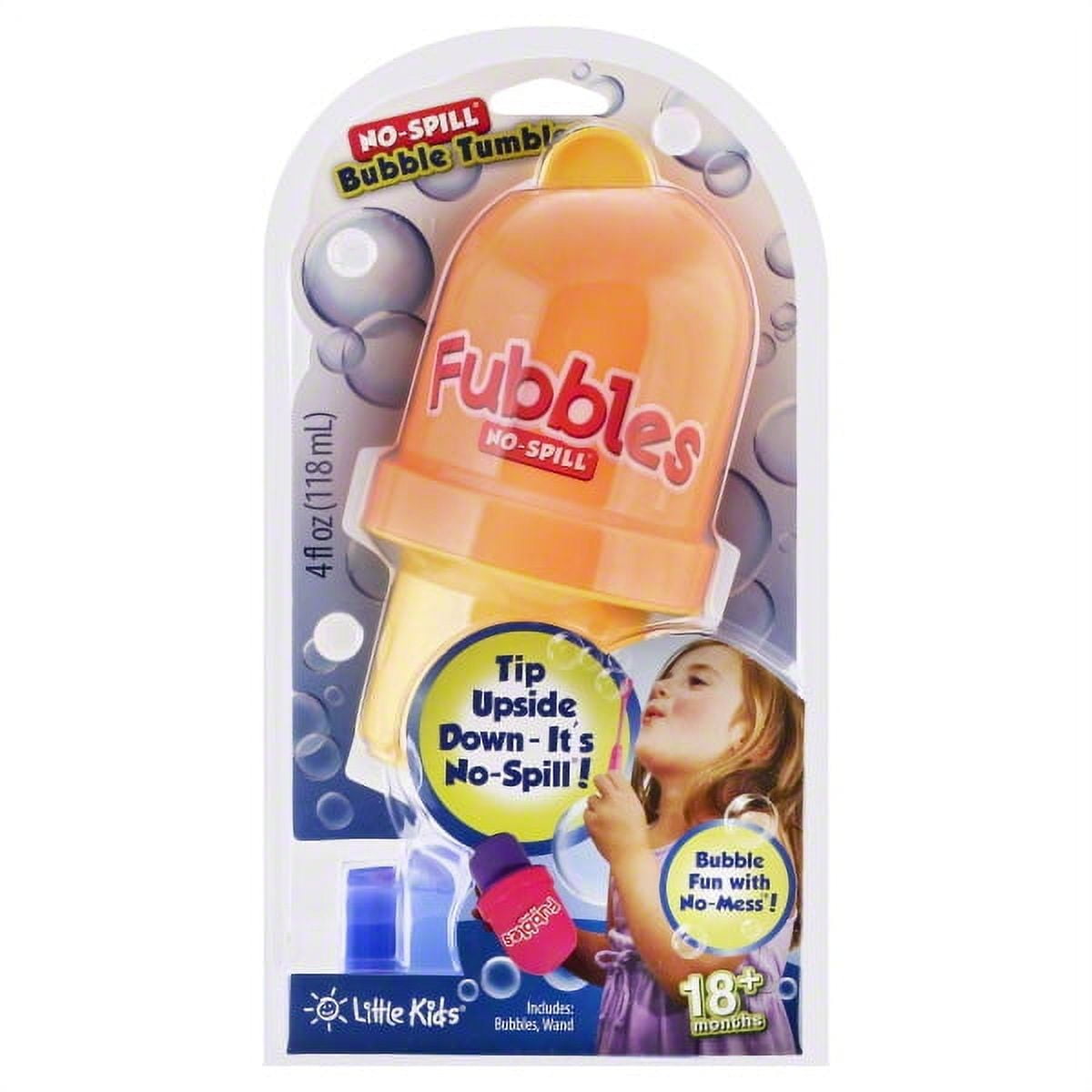 Fubbles No-Spill Bubble Tumbler, Bubble Blowing Toy, 4 oz. Solution, Ages 18+ Months