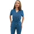 thumbnail image 1 of Fubu Women's 5-Pocket V-Neck Scrub Top Medical Nursing Uniform, 1 of 6