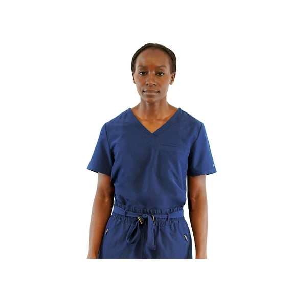 Fubu Women's V-Neck Tuck In Scrub Top Medical Nursing Uniform