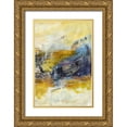 thumbnail image 1 of Fuchs, Jodi 11x14 Gold Ornate Wood Framed with Double Matting Museum Art Print Titled - Textured Triptych III, 1 of 4