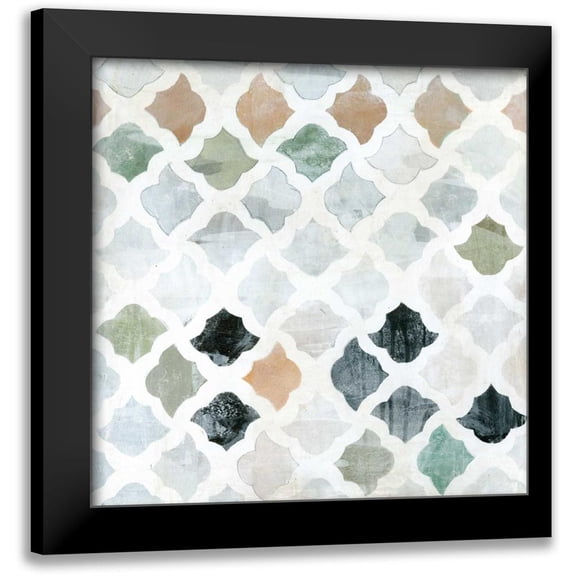Fuchs, Jodi 12x12 Black Modern Framed Museum Art Print Titled - Turkish Tile II