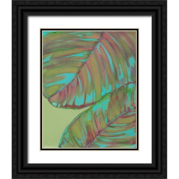 Fuchs, Jodi 12x14 Black Ornate Wood Framed with Double Matting Museum Art Print Titled - Kona Garden III