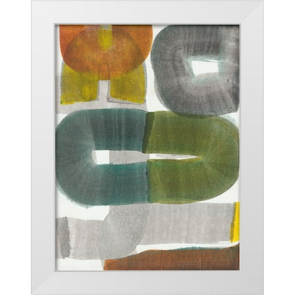 Fuchs, Jodi 12x14 White Modern Wood Framed Museum Art Print Titled - Geode Abstraction I