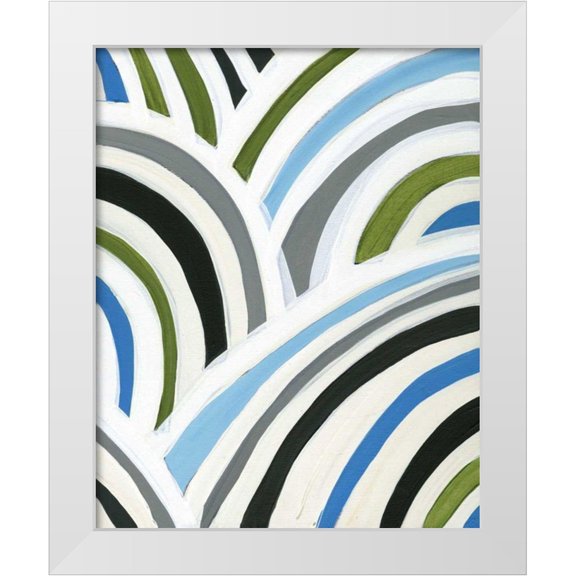 Fuchs, Jodi 12x14 White Modern Wood Framed Museum Art Print Titled - Swirly Bob II