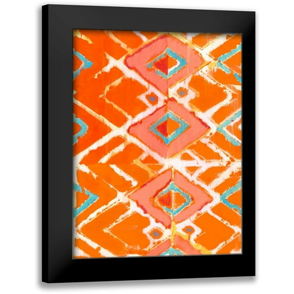 Fuchs, Jodi 15x18 Black Modern Framed Museum Art Print Titled - Orange Tribal I