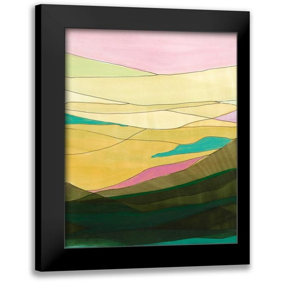 Fuchs, Jodi 15x18 Black Modern Framed Museum Art Print Titled - Pink Hills I
