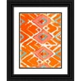 thumbnail image 1 of Fuchs, Jodi 19x24 Black Ornate Wood Framed with Double Matting Museum Art Print Titled - Orange Tribal I, 1 of 4