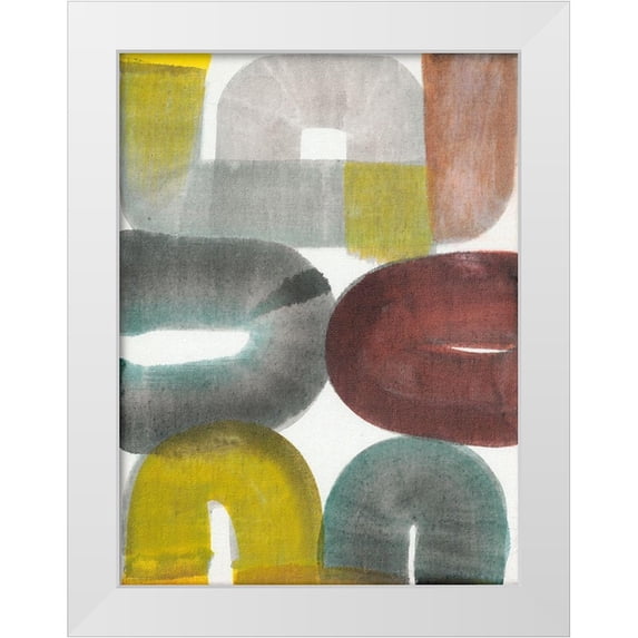 Fuchs, Jodi 19x24 White Modern Wood Framed Museum Art Print Titled - Geode Abstraction II