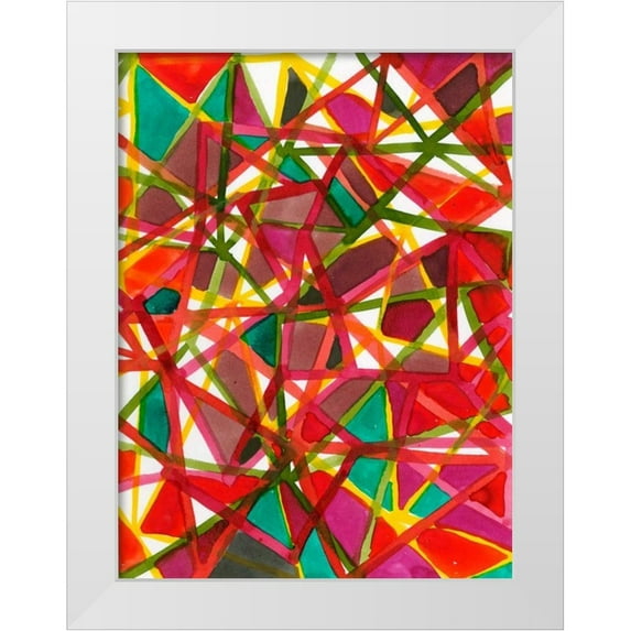 Fuchs, Jodi 19x24 White Modern Wood Framed Museum Art Print Titled - Prismatic II