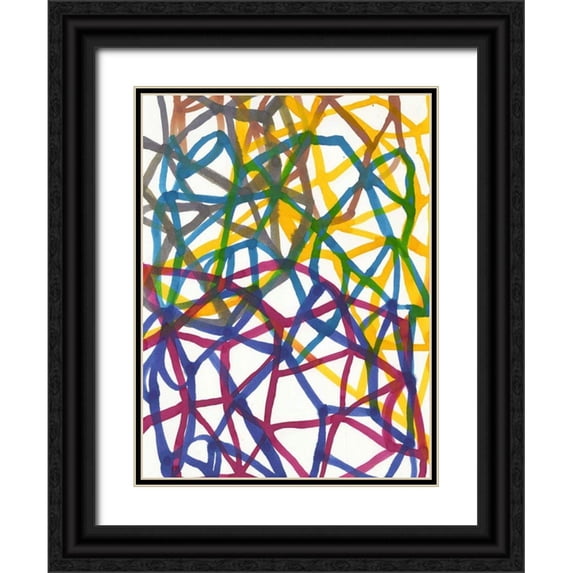 Fuchs, Jodi 25x32 Black Ornate Wood Framed with Double Matting Museum Art Print Titled - Matrix I