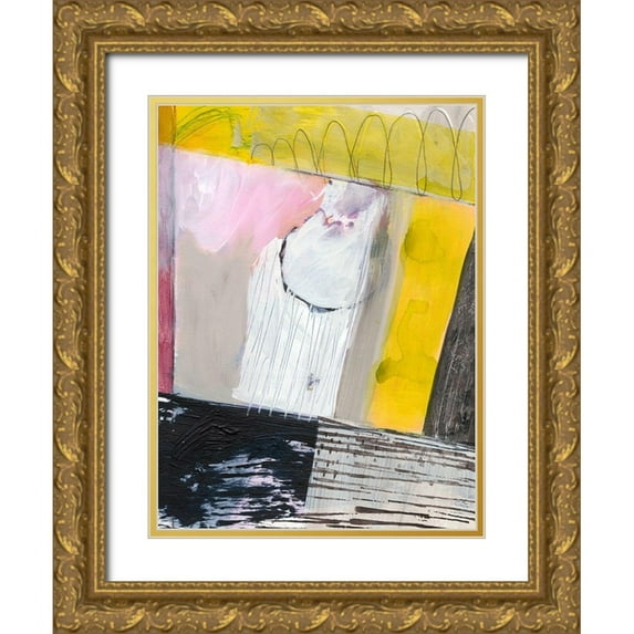 Fuchs, Jodi 25x32 Gold Ornate Wood Framed with Double Matting Museum Art Print Titled - Abstract #27-B