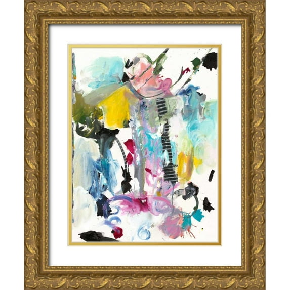 Fuchs, Jodi 25x32 Gold Ornate Wood Framed with Double Matting Museum Art Print Titled - Symphony I
