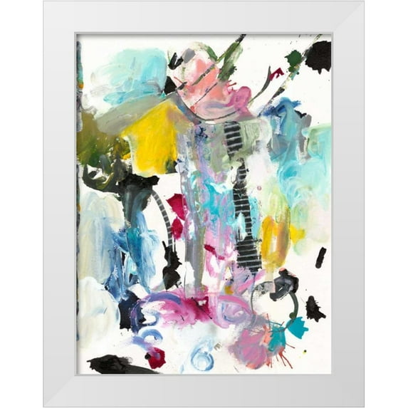 Fuchs, Jodi 25x32 White Modern Wood Framed Museum Art Print Titled - Symphony I