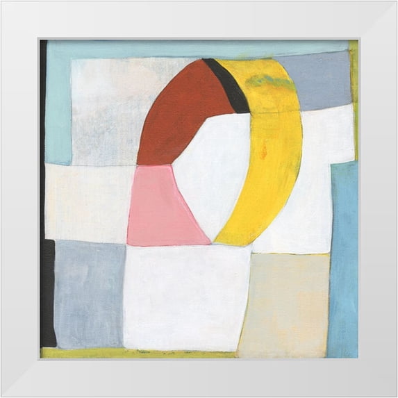 Fuchs, Jodi 26x26 White Modern Wood Framed Museum Art Print Titled - Mediterranean Abstract II