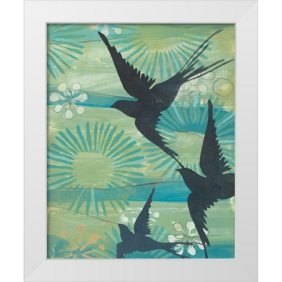Fuchs, Jodi 26x32 White Modern Wood Framed Museum Art Print Titled - Swoop II
