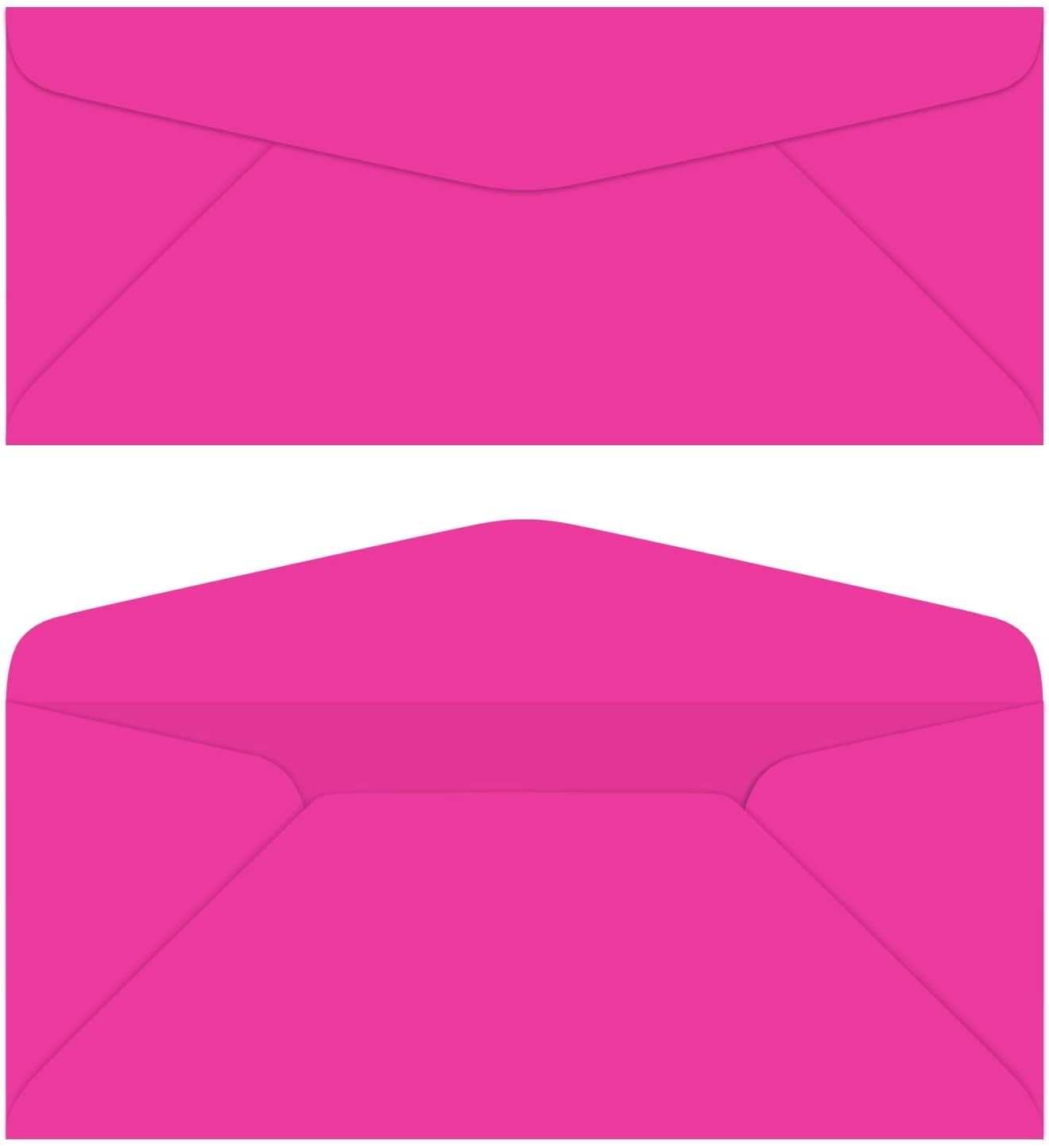 Fuchsia #10 Business Color Mailing Envelopes | 4 1/8 X 9 ½ inches | 24lb Bond Bright Color Paper (90 GSM) | 50 Envelopes Per Pack