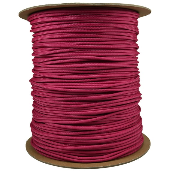 Fuchsia 750 Type IV Cord 11 Strand Paracord - 1000 Foot Spool