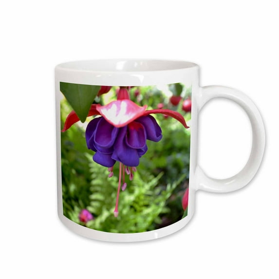 3drose, Fuchsia Blue Eyes Flower Flowers Photography, 15oz Mug