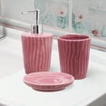 thumbnail image 1 of Fuchsia Dolomite Bathroom Accessories Set - Soap Dispenser, Soap Dish & Tumbler - N/A, 1 of 5