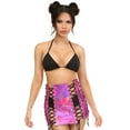 thumbnail image 1 of Fuchsia Holo Lace-Up Skirt, 1 of 3