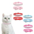 thumbnail image 1 of Fuchsia Pet Collar, Size L (14 - 16 Inches), Plain Weave Design - Plain Weave Construction, Lightweight, Breathable, Soft Texture, Easy To Clean - For Small Dogs, Medium Dogs,, 1 of 3