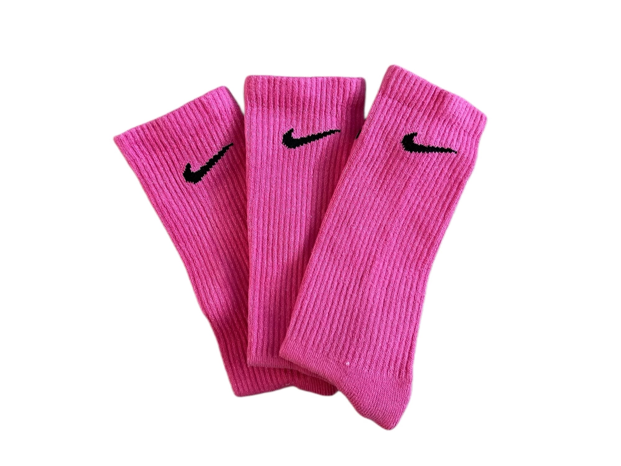 Pack Pack Fuchsia Nike Pink Socks - Large, 3 Adult Crew Unisex Dri Fit,