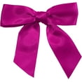 thumbnail image 1 of Fuchsia Pink Satin Pre-tied Bows - 3" wide, Set of 10, Christmas, Gift Bows, Easter, Breast Cancer Awareness, Birthday, Wedding Favors, Valentine's Day, 1 of 5