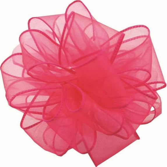 Fuchsia Spring Sheer Wired Ribbon