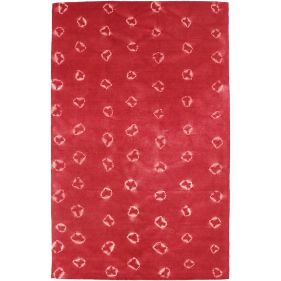 Fuchsia Tie-Dye 5X8 Hand-Tufted Modern Rug