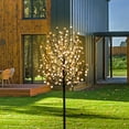 Solar LED Blinking Blossom Tree Outdoor Flower Lighting 6ft Tree Garden