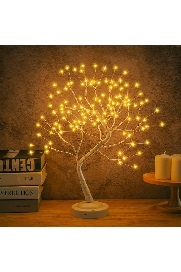 Led Birch Tree Light Fairy Tabletop Christmas Tree 20 inches Battery Operated for Living Room Wedding Easter Christmas (Warm White)