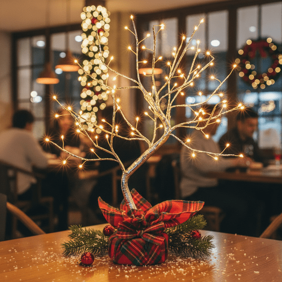 Fuchsun Led Fairy Tree Lamp 20 Inches 90 Led Tree Light USB or Battery Operated for Home Decor Warm White