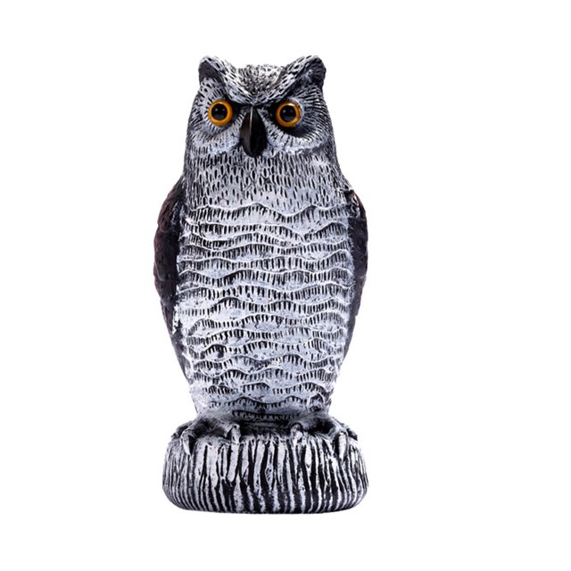 Fuderu Owl to Scare Birds Owl Bird with 360° Rotating Head Realistic