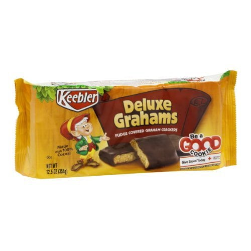 Fudge Shoppe Deluxe Grahams Fudge Covered Crackers 12.5 Oz [Pack of 4