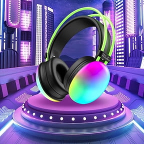 Fuebueo Bluetooth Headphones with Microphone, 35 Hour Playtime, Foldable, One Size for iOS Android Cellphone