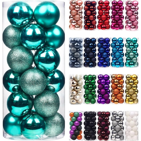 Fuebueo 24Pcs Christmas Balls Ornaments Shatterproof Hanging Ball for Holiday Wedding Party