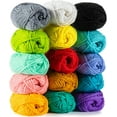 thumbnail image 1 of Fuebueo Clearance Crochet Yarn Bundle,yards of Soft Yarn for Crocheting and Knitting Craft Project, Assorted Colors Starter Crochet Yarn Bulk for Adults and Kids, 1 of 8