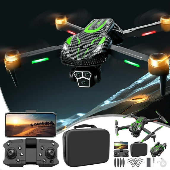 Fuebueo Clearance Drones for Kids Gift for 10 Year Old Boy Brushless Motor 1080P FPV Drone with Batteries, One Key Take Off/Land, 360 Flips, Waypoint Fly, Altitude Hold, Gravity Control